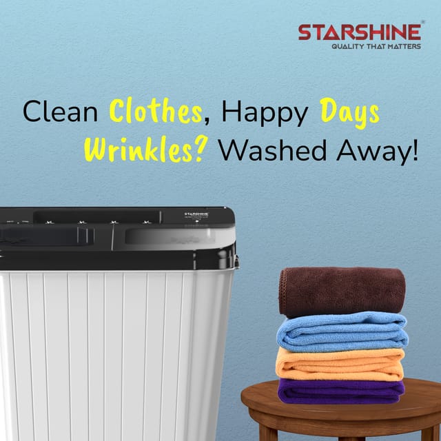 STARSHINE 10 KG SEMI-AUTOMATIC TOP LOADING WASHING MACHINE