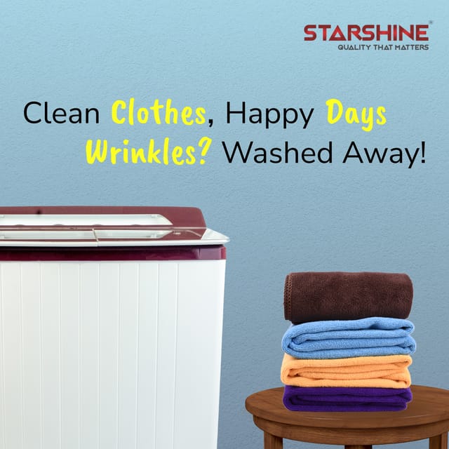 STARSHINE 8 KG SEMI-AUTOMATIC TOP LOADING WASHING MACHINE