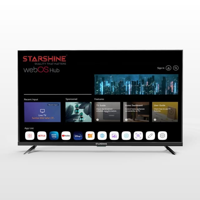 स्टारशाइन 65" 4K वेब ओएस टीवी 3YR मास्टर कार्टन मात्रा: 1